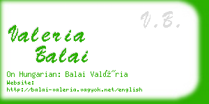 valeria balai business card